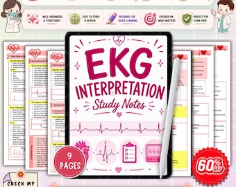 Verpleegkundige aantekeningen over ECG-interpretatie | Studiegids voor ECG-ritmeanalyse | Overzicht van hartmonitoring | NCLEX Verpleegkunde PDF
