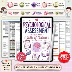 Psychological Assessment Complete Reviewer PDF | Clinical Psychology Study Guide | Reliability Validity Statistics Notes | Exam Prep Notes