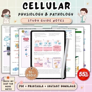 Apuntes de enfermería sobre fisiología y patología celular / Guía de estudio sobre función celular y enfermedades / Repaso de anatomía y patología / Examen NCLEX de enfermería (PDF)