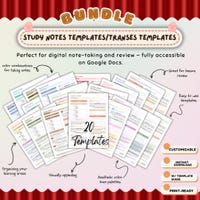 Study Guide Template, Goodnotes for College, Note Taking Template ...