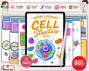 Studieanteckningar om cellstruktur | Guide till cellbiologi i anatomi och fysiologi | Recension av sjuksköterskeutbildningen | NCLEX biologianteckningar i PDF-format