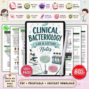 Clinical Bacteriology Notes | Medical Technology Laboratory Study Guide | Microbiology Lab Review | MedTech Study Notes PDF
