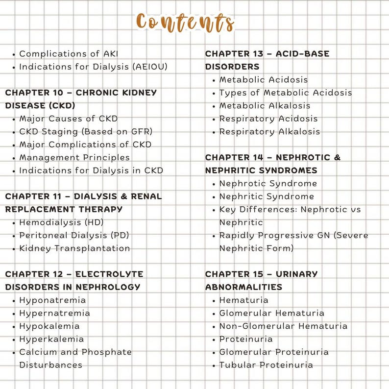 Nephrology Nursing Study Notes | Kidney Disorders & Renal Care Guide ...