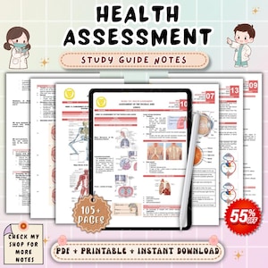 Health Assessment Nursing Notes | Physical Examination Study Guide | Head-to-Toe Assessment Review | NCLEX Nursing PDF
