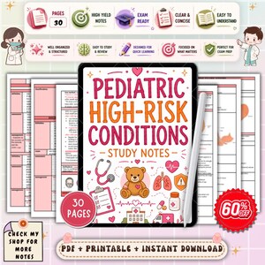 Pediatric High-Risk Conditions Nursing Notes | Child Health Study Guide | Pediatric Nursing Review | NCLEX Nursing PDF