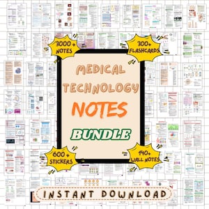 Medical Technology Notes Bundle Medical Technology Notes Printable Summary of MedTech Transes Digital Study Guide Study Notes PDF