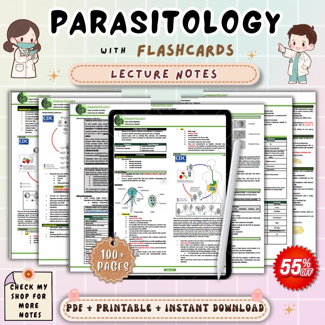 Parasite Study Notes Parasitology Notes & Flashcards | Medical Technology Study Guide ...