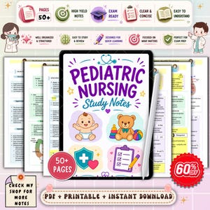 Pediatric Nursing Study Notes | Child Health Nursing Review | Pediatric Care Study Guide | NCLEX Nursing PDF