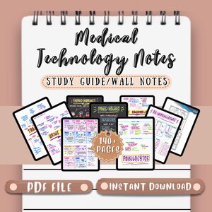 Medical Technology Wall Notes Digital Study Guide Notes MedTech Notes Medical Practitioner Notes Study Notes MedTech Essentials PDF