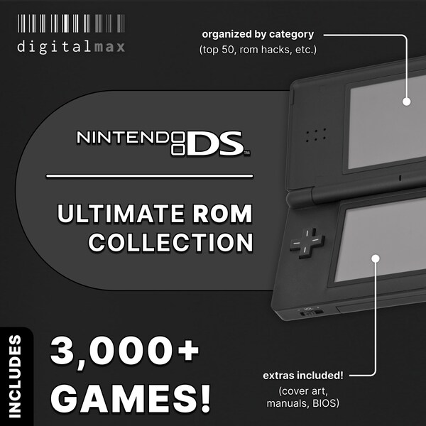 NDS DS Games Ultimate Rom Collection Complete Entire Library Full Set of Roms for Emulator or Modded Handheld