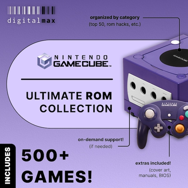 GC GameCube 500+ jeux Rom Collection Fichiers d'émulateur Bibliothèque de jeux complète Tous les jeux