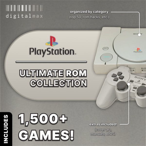 Sony PlayStation PSX Giochi PS1 Collezione Rom Emulatore File Intera Libreria di giochi completa Tutti i giochi