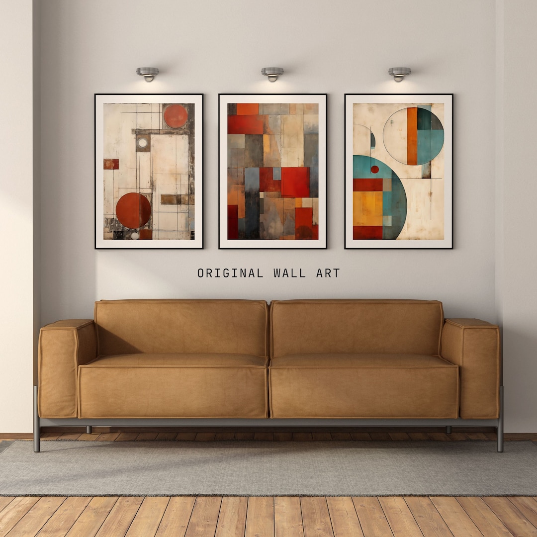 Bauhaus Exhibition Print Set, Mid Century Modern Architectural Art ...