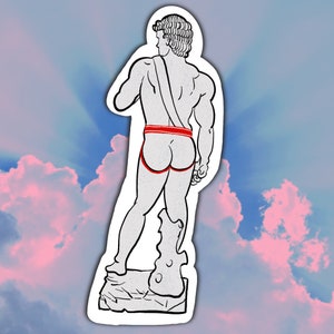 STICKER- David in a jockstrap