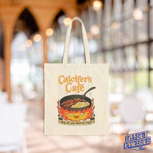 Whimsical Fire Spirit Calcifer Tote Bag - Howl&#39;s Moving Castle-Inspired Bag
