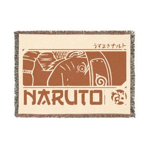 Anime Ninja Themed Cozy Throw Blanket | Manga Tapestry Throw | Suitable As Snuggle Blanket Or Woven Wall Hanging