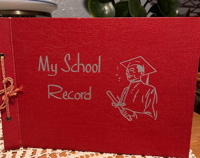 Vintage My School Record Scrapbook Autograph College Days Book 1952 Never Used