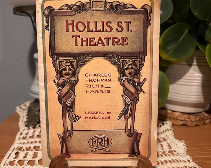 1914 Hollis Street Theatre Playbill: The Adventure, Boston MA