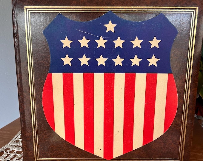 Vintage American Flag Scrapbook: Patriotic Ephemera, Newspaper Clippings, Military History Archive