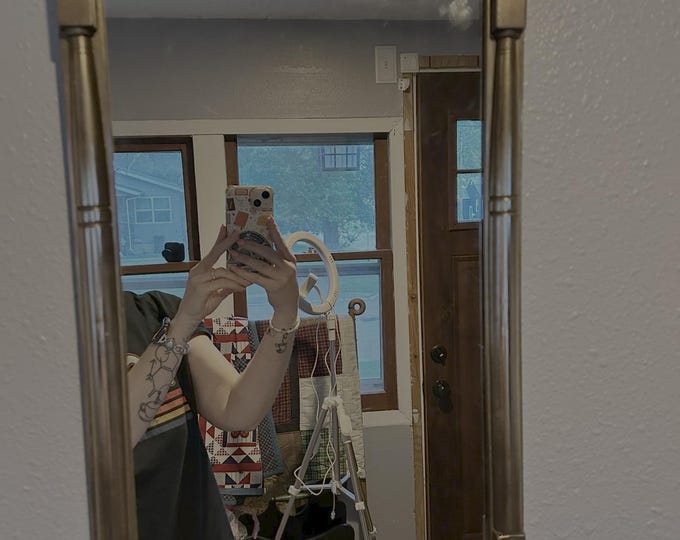 Vintage Syroco Inc Ornate Pillar Wall Mirror  Hollywood Regency.