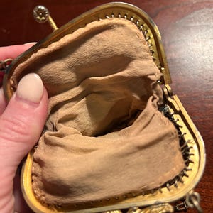 Antique Mandalian Enamel Painted Mesh Art Deco Purse With Liner. 1920s Flapper Style image 19