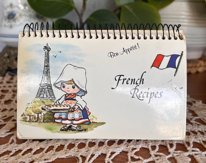 Vintage Spiral French Homecooking Recipe Book