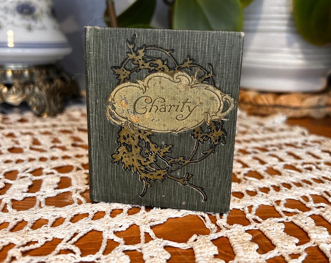 Antique Mini Book Charity Or The Gift Of God. By Ernest Nister. 1900s
