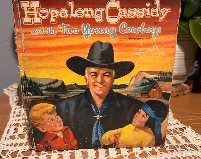 Vintage Hopalong Cassidy and the Two Young Cowboys, 1951 Whitman Book