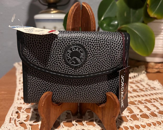 Vintage Black Jordace Tri-Fold Wallet.  Never Used Has Tags.  Sold At Pamida