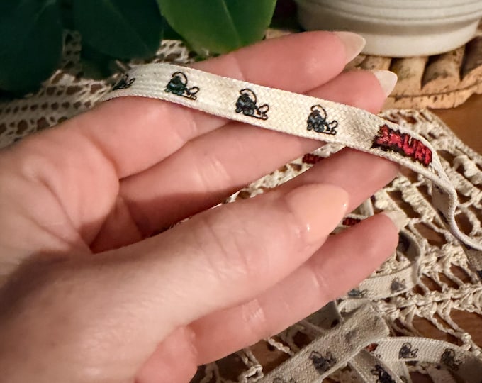 Vintage 1980s Smurf Shoelaces Smurfs Shoe Laces Retro Peyo Collectible