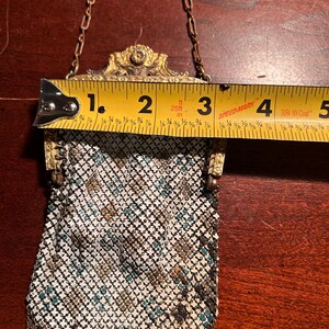 Antique Mandalian Enamel Painted Mesh Art Deco Purse With Liner. 1920s Flapper Style image 18