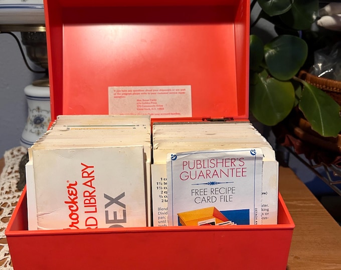 Vintage Betty Crocker Recipe Card Library Red Box Recipe Cards Complete