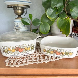 Vintage Corning Ware Spice Of Life Le Persil La Sauge Casserole L’echalote Set