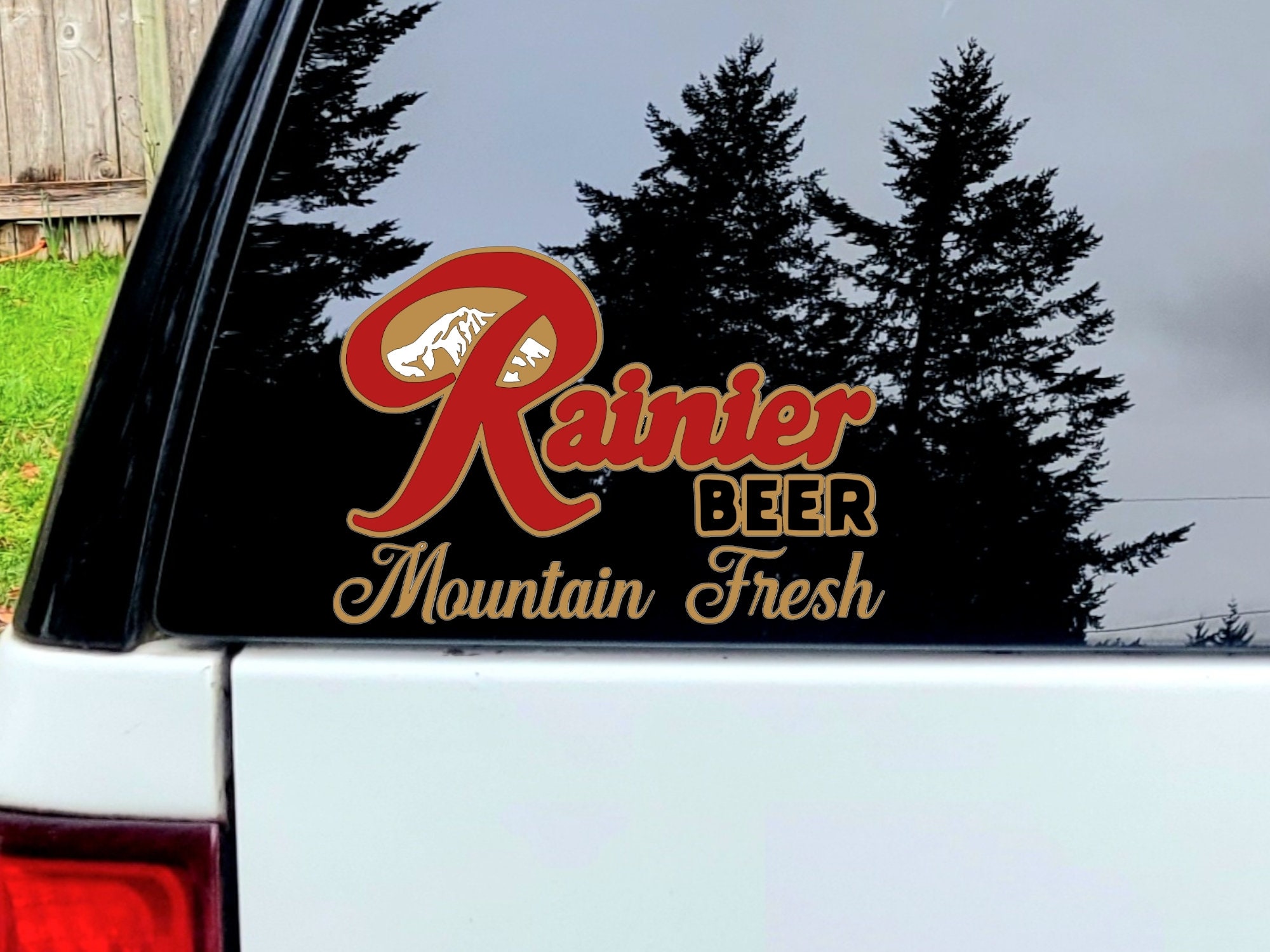 RAINIER Beer Vinyl Decal Rainier Sticker for Cars Vans Trucks Laptop ...