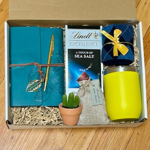 Curated Gift Box: Tumbler, Notebook, Chocolate & Tea