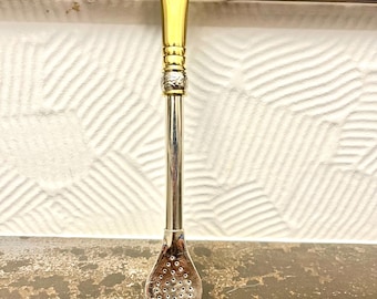Yerba Mate Bombilla en alpaga fait main : paille d'Argentine