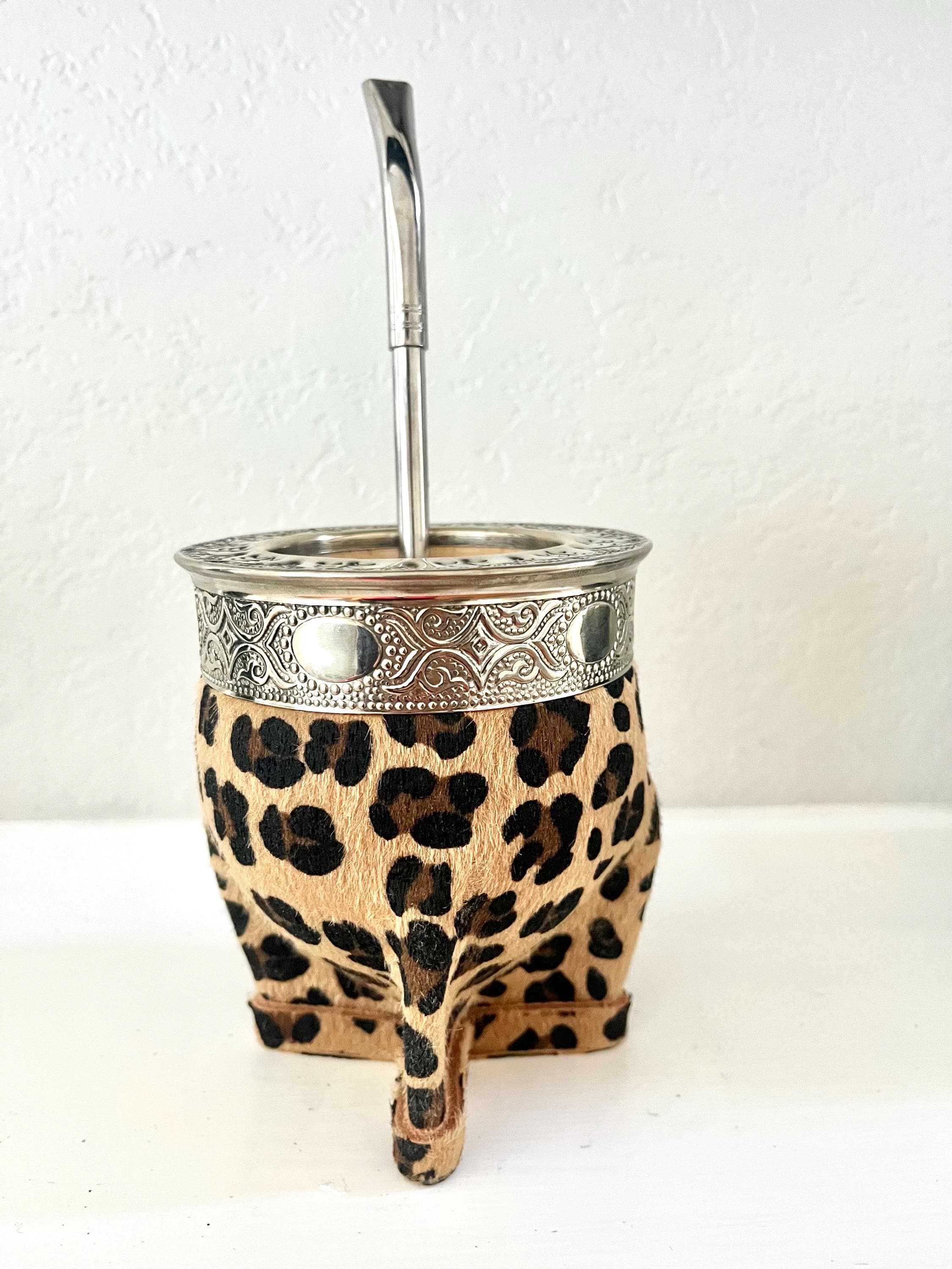 Mate Gourd Imperial Animal Print and Stainless Steel Straw