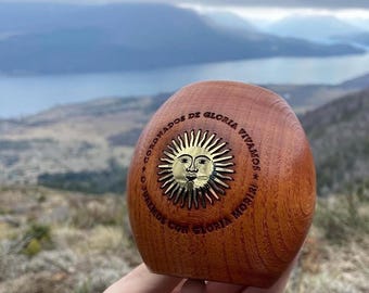 Mate de Madera de Algarrobo Sol De Mayo