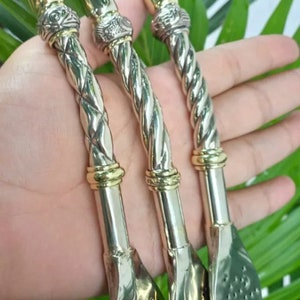 Uruguayan Style Bombilla "Pico De Loro" Curved Mouthpiece | Free Cleaning Brush | UK