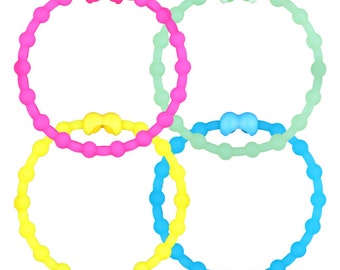 OberemkoStars: Dynamic Hair Ties Set - Neon Spectrum Collection - PACK OF 4