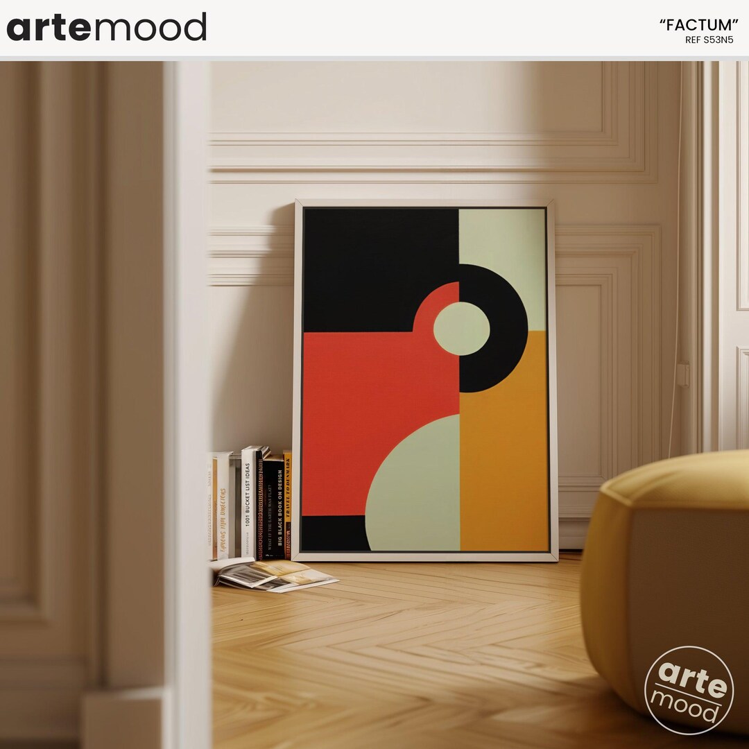 Bauhaus Art Canvas Print: Minimalist Geometric Framed Wall Art S53N5 - Etsy