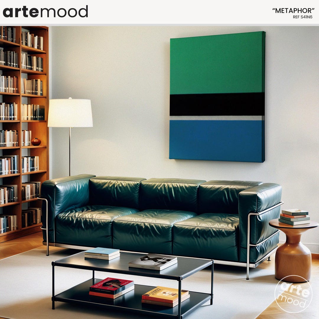 Large Canvas Art, Green Blue Color Field Art, Rothko Art Style, Green ...