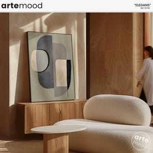 Abstract Art Canvas Print: "Elegans" Modern Chic Decor S57N1
