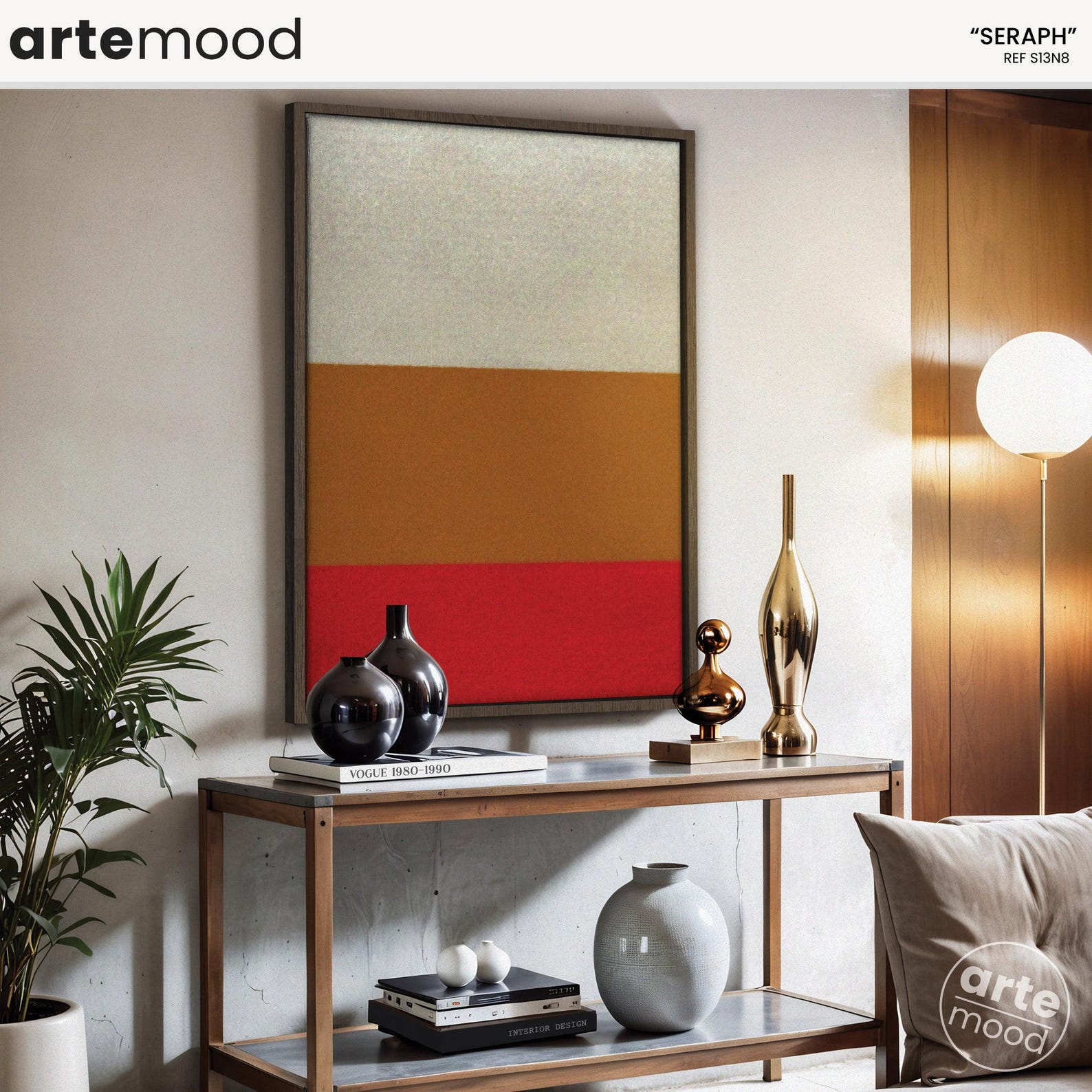 Large Color Field Canvas Art, Rothko Abstract Art Style, White, Orange ...