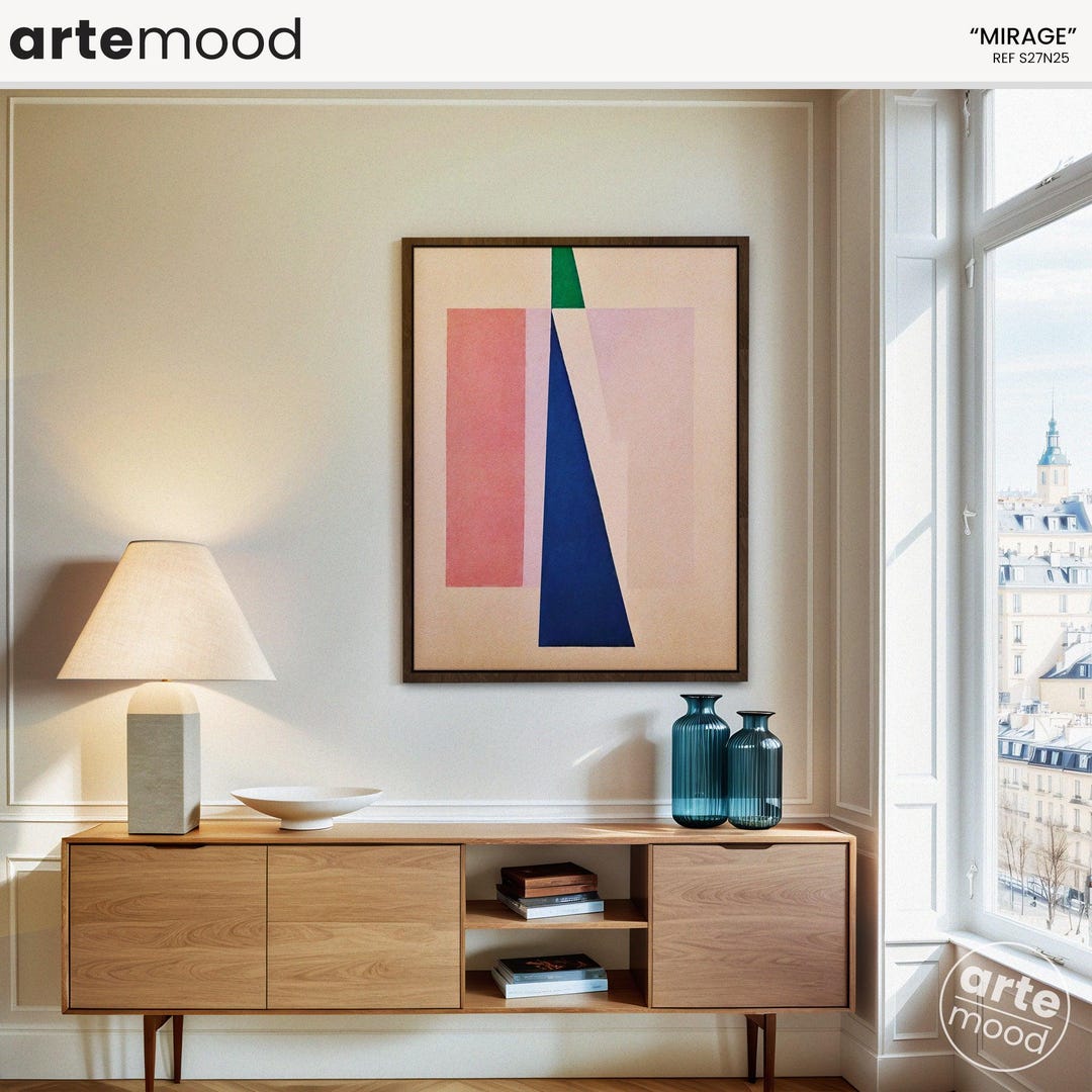 Elegant Wall Art, Chic Abstract Geometric Art Canvas, Minimalist ...