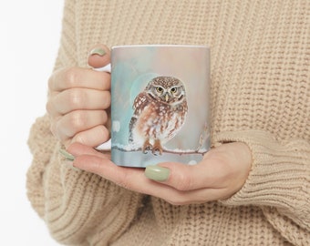 Mug hibou elfe, mug animal en céramique, tasse à café (11 oz, 15 oz)