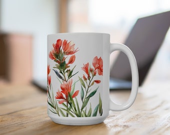 Indian Paintbrush Ceramic Mug 15oz