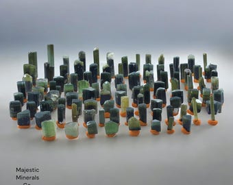 138 Gram Natural Green cap Tourmaline Crystals Lot from Staknala, GB, Pakistan. Green Cap Tourmaline, Tourmaline Crystal Lot.