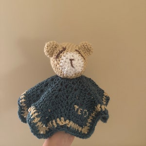 crochet bear lovey. crochet stuffie