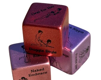 Spicy Dice! Dice to Play, Positions for Adults, Gift for Couple, Funny gift for her and him, Choose a room dice